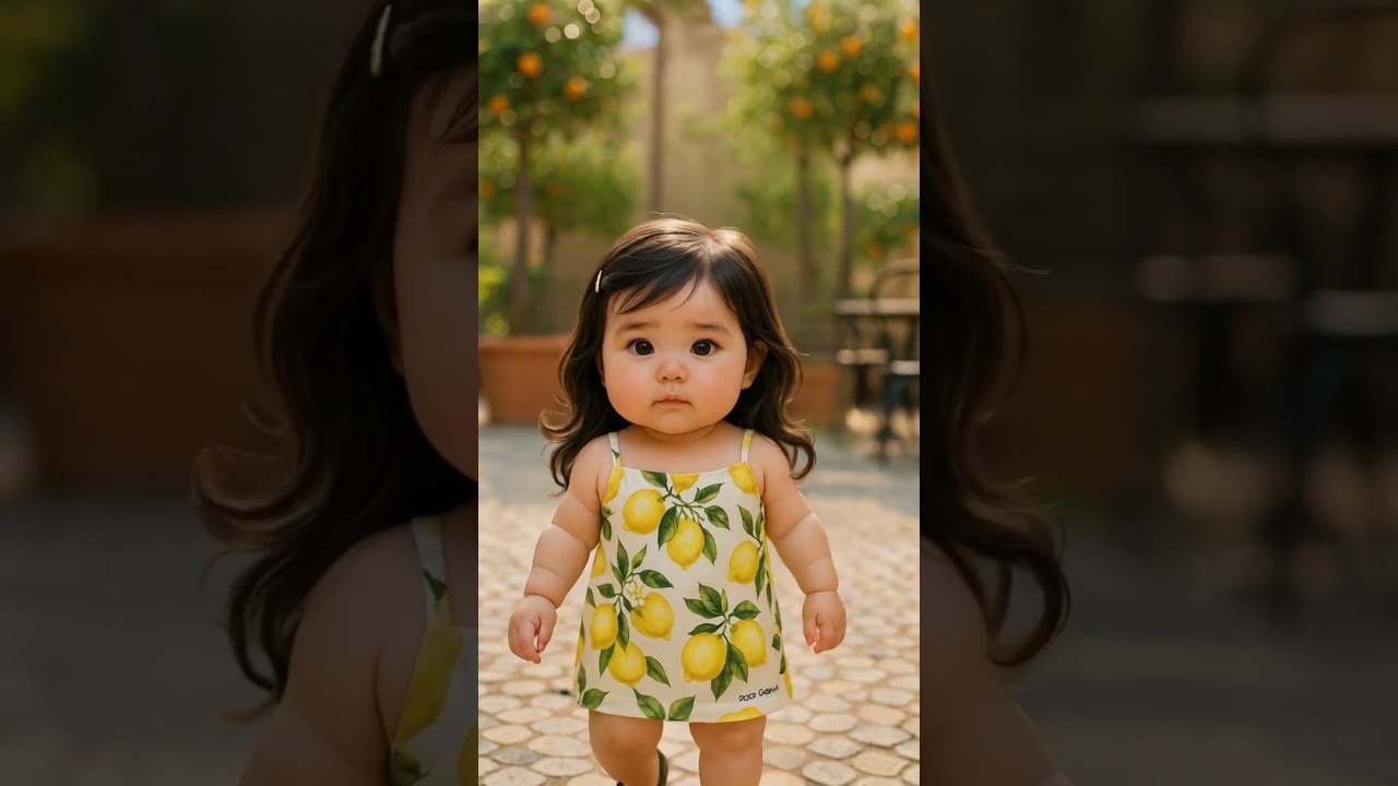 Lemon-Licious Runway Star! Adorable Toddler Slays Dolce & Gabbana Outfit 🍋✨