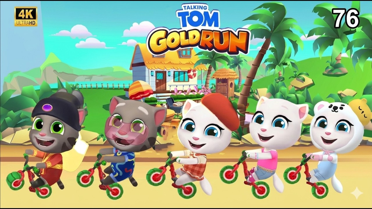 Talking Tom Gold Run Update Boos Fight 4K Part 76 UHD 60 FPS (Fullscreen)