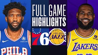 LA Lakers vs Philadelphia 76ers Full Game Highlights | Mar 22 | NBA Regular Season 2024