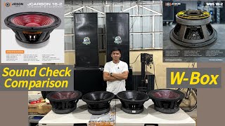 Sound Check Joson J-Carbon18-2 2400watts and Joson WBS 18-2 3500watts