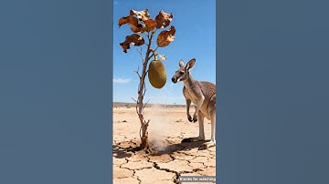 Kangaroo saved jackfruit plant from drying by watering it 😭 #ai #plants #save #water