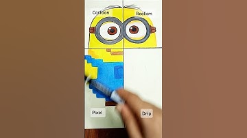 Drawing ✨ Minion✨ but 4 different art styles #shorts