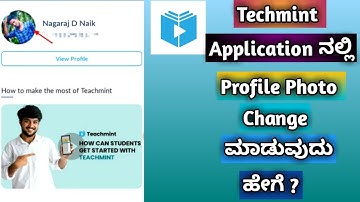 How To Change Profile Picture On Teachmint App | In Kannada ||
