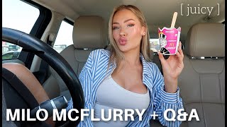 Mcdonald's New Milo Mcflurry Mukbang + Juicy Q&A! 🍦