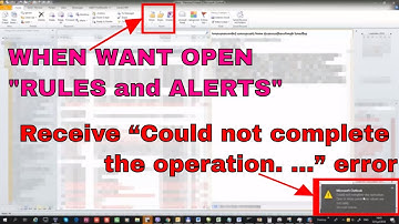 MS OUTLOOK 2010 "RULES & ALERTS" CRASHED AFTER LATEST UPDATE. November 2018