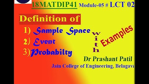 Definition of Probability | Probability| 18MATDIP41 | Dr Prashant Patil