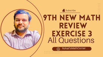 Review Exercise 3|9th class Math New Book|Chapter 3 Set andFunction|National Curriculum of Pakistan 