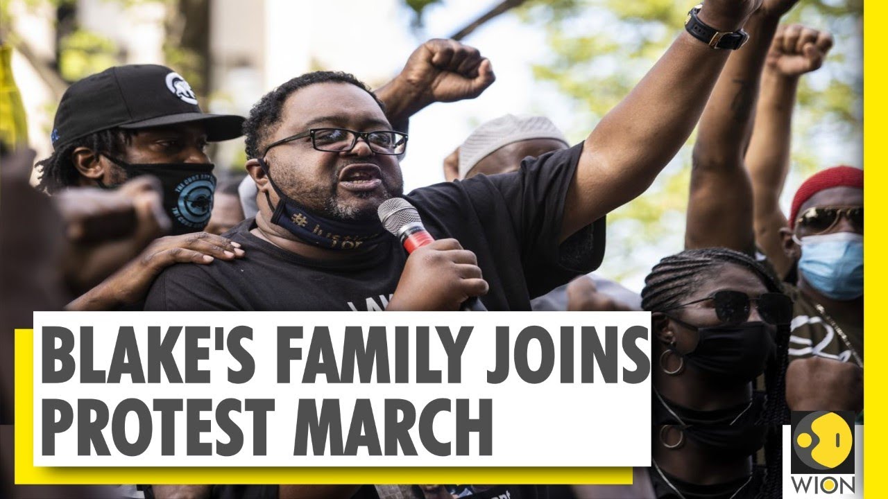 Jacob Blake&#39;s family joins anti-racism protest in Kenosha | US | WION News  | World News - YouTube