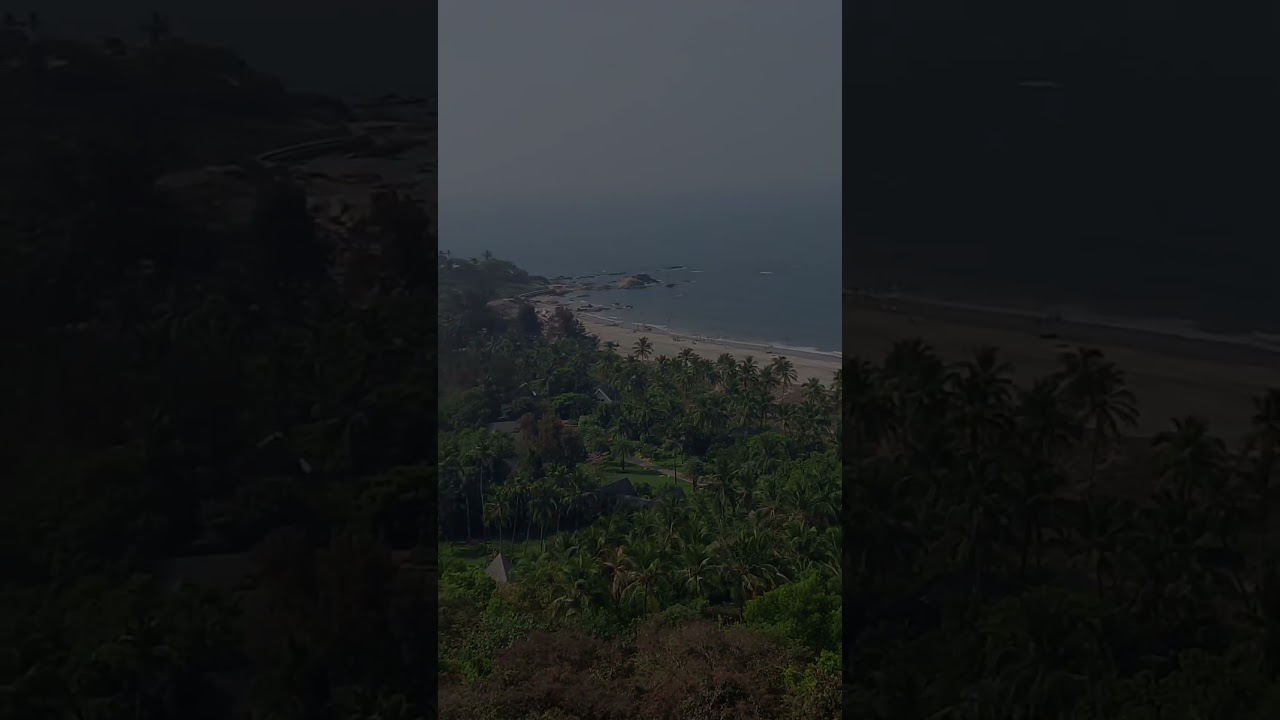 Paradise from Above: Aerial View of Vagator Beach, Goa 🌴 