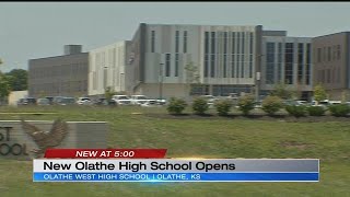 New Olathe West High School opened its doors Wednesday