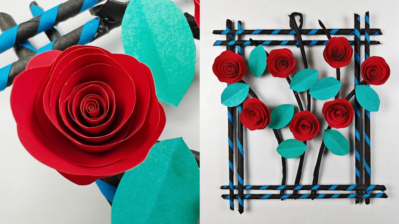 Amazing Rose Wall Hanging Handmade Paper Wall Hanging Paper Craft