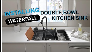 How to Installation Nano Waterfall Kitchen Sink Double Bowl | Pull-Out Mixer Faucet