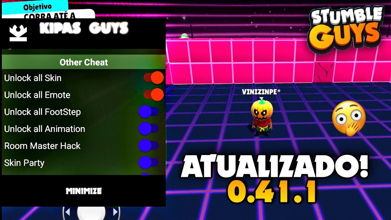 MELHOR MOD MENU STUMBLE GUYS 0.41.1 ATUALIZADO!! 🤖 Block Dash infinito 