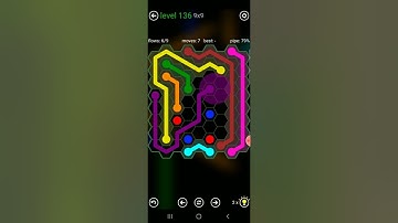 Flow free hexa (classic pack 9x9 level 136)