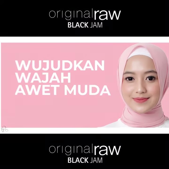 ORIGINALRaw BLACK JAM Bereskan flek hitam,kerutan,kulit kusam,dan jerawat