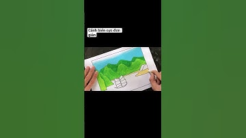 Cách Vẽ Cảnh Biển Bằng Màu Sáp #shorts