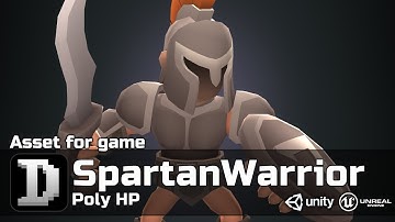 Poly HP - SpartanWarrior | 3D | For UE/Unity | Game Ready
