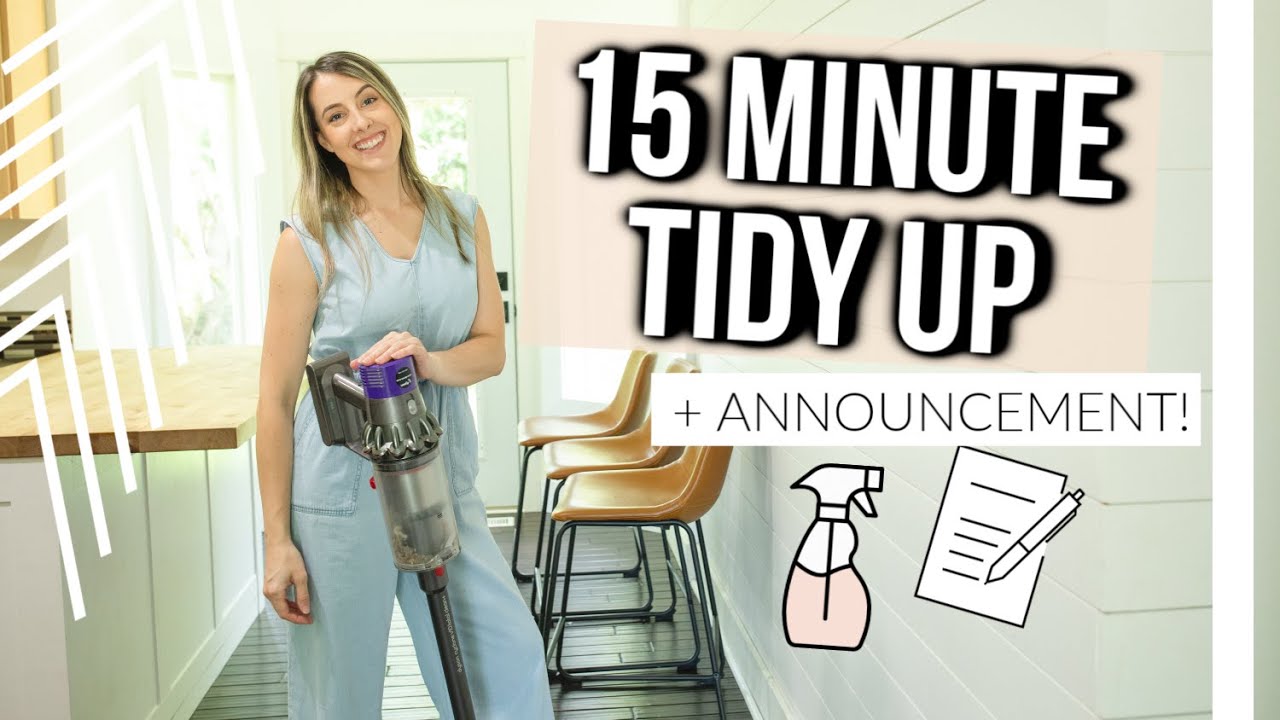 NEW 15 MINUTE TIDY UP | Speed Cleaning Motivation - YouTube