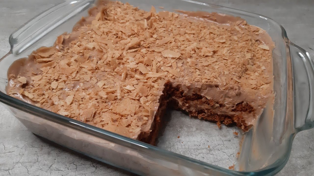 Avez vous une brique de crème anglaise! essayez ce dessert rapide et facile #sanscuisson #speculoos