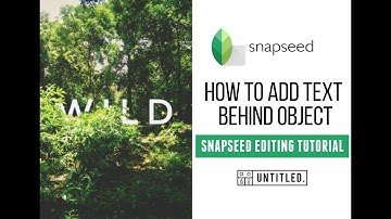 How to Add Text Behind Object | Snapseed Editing Tutorial | Typography