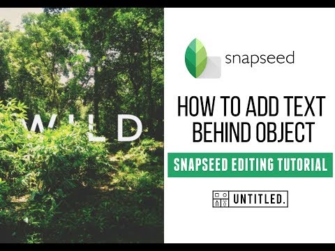 How to Add Text Behind Object | Snapseed Editing Tutorial | Typography
