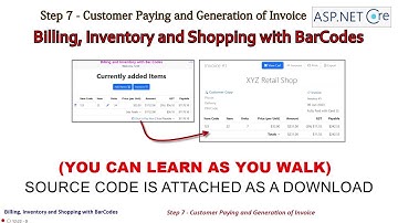 Step 7 - Customer Paying and Generation of Invoice | Billing, Inventory and Shopping with BarCodes