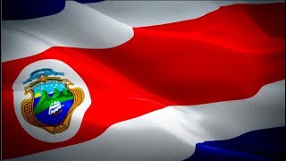 Costa Rica Flag Wave Loop waving in wind. Realistic Costa Rican Flag background. Costa Rica flag  HD