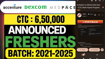 Accenture New Hiring Announced | Dexcom  Medpace, Philips Jobs | ICICI Interview