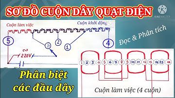 Sơ đồ cuộn dây quạt điện, đọc và phân tích mạch điện, phân biệt các đầu dây. Điện người xứ Nghệ