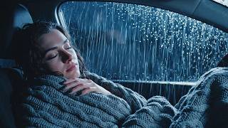Soft Rain Falling on Car Windows During Lonely Midnight for Calm Sleep screenshot 3