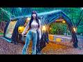 ☔HEAVY RAIN CAMPING IN A NEW 6M LUXURY AIR TENTㅣHEAVY RAIN CAMPINGㅣRAIN ASMRㅣHEAVY RAINㅣCA
