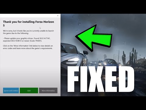 Fix: FH301 Please Update Your Graphics Driver on Forza Horizon 5