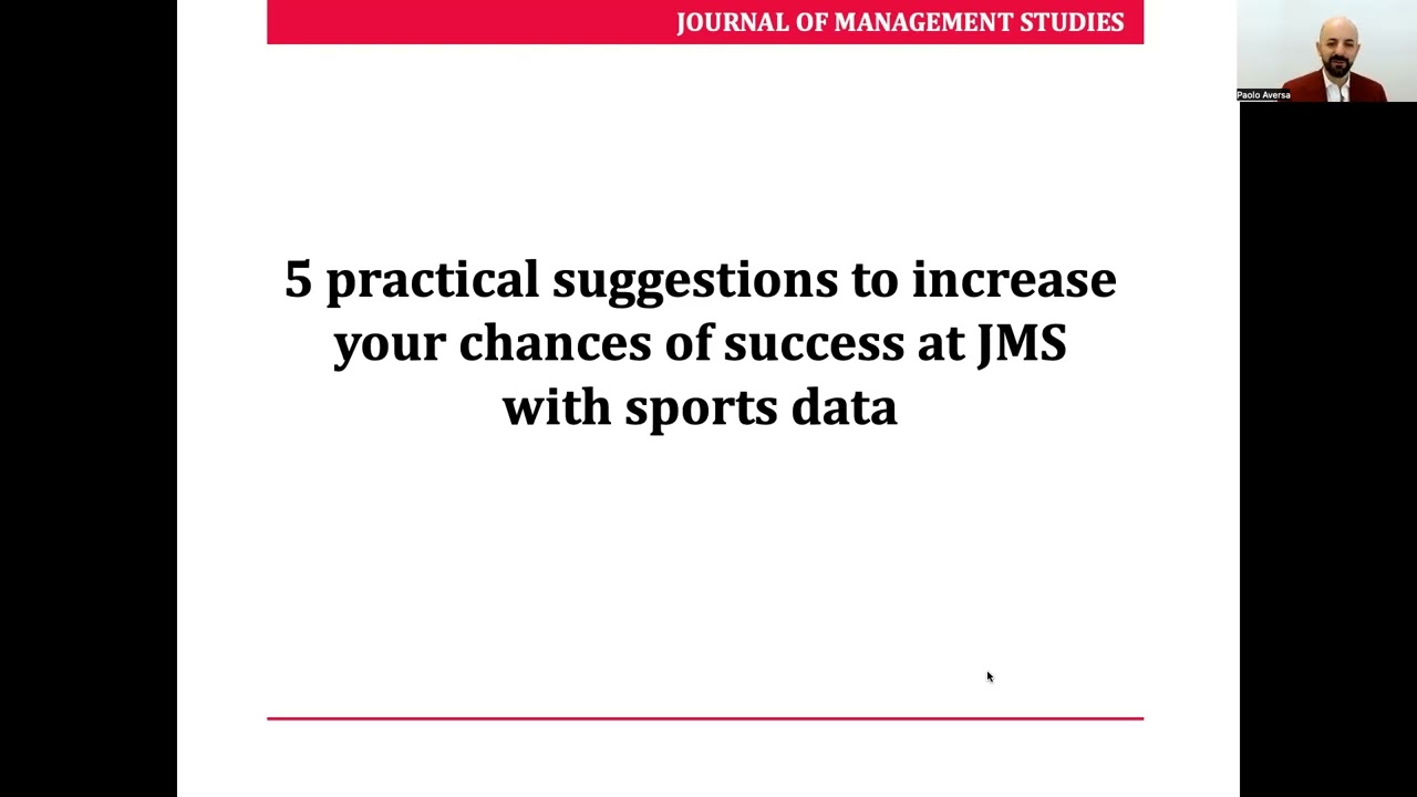 How to publish management theory with sports data by Paolo Aversa