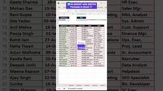 ✅ Excel HLOOKUP with MATCH Formula #excel #computer #exceltips #viral #tutorial