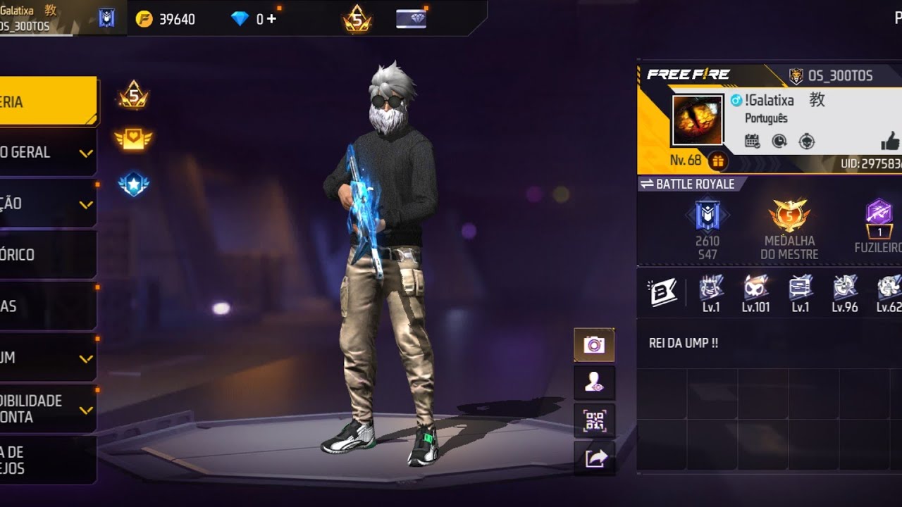 COMPREI UMA CONTA POR 100 REAIS NO FREE FIRE ( CONTA DE 2018 )