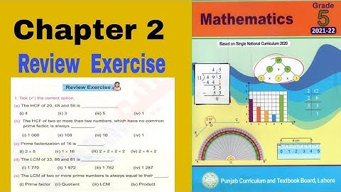 5 Math Chapter 2 | Review   Exercise | LCM and HCF | Ilmi Darasgah