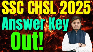 SSC CHSL ANSWER KEY OUT 2025 #ssc #sscchsl2025