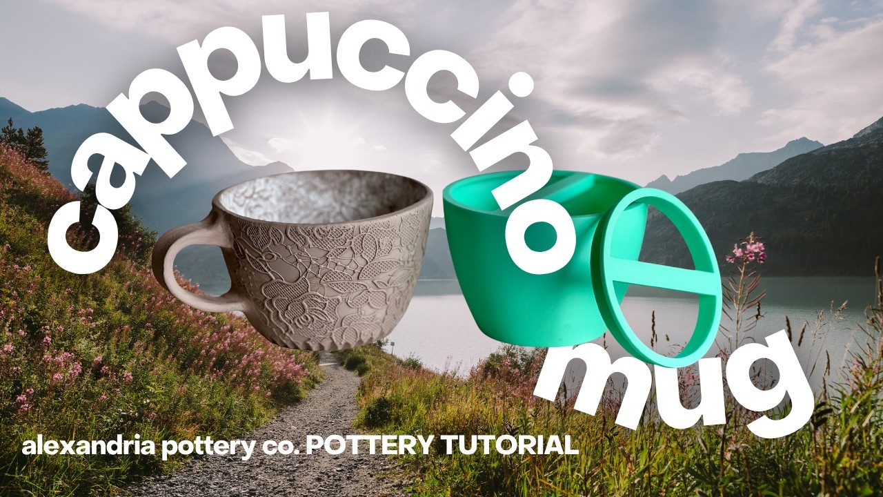 Video tutorial of a clay cappuccino mug.