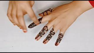 لمحبي الاناقه شكل حنه سودانيه بالشريط/انيق وسهل لليدeasy and elegant (mehndi/henna) design on hands