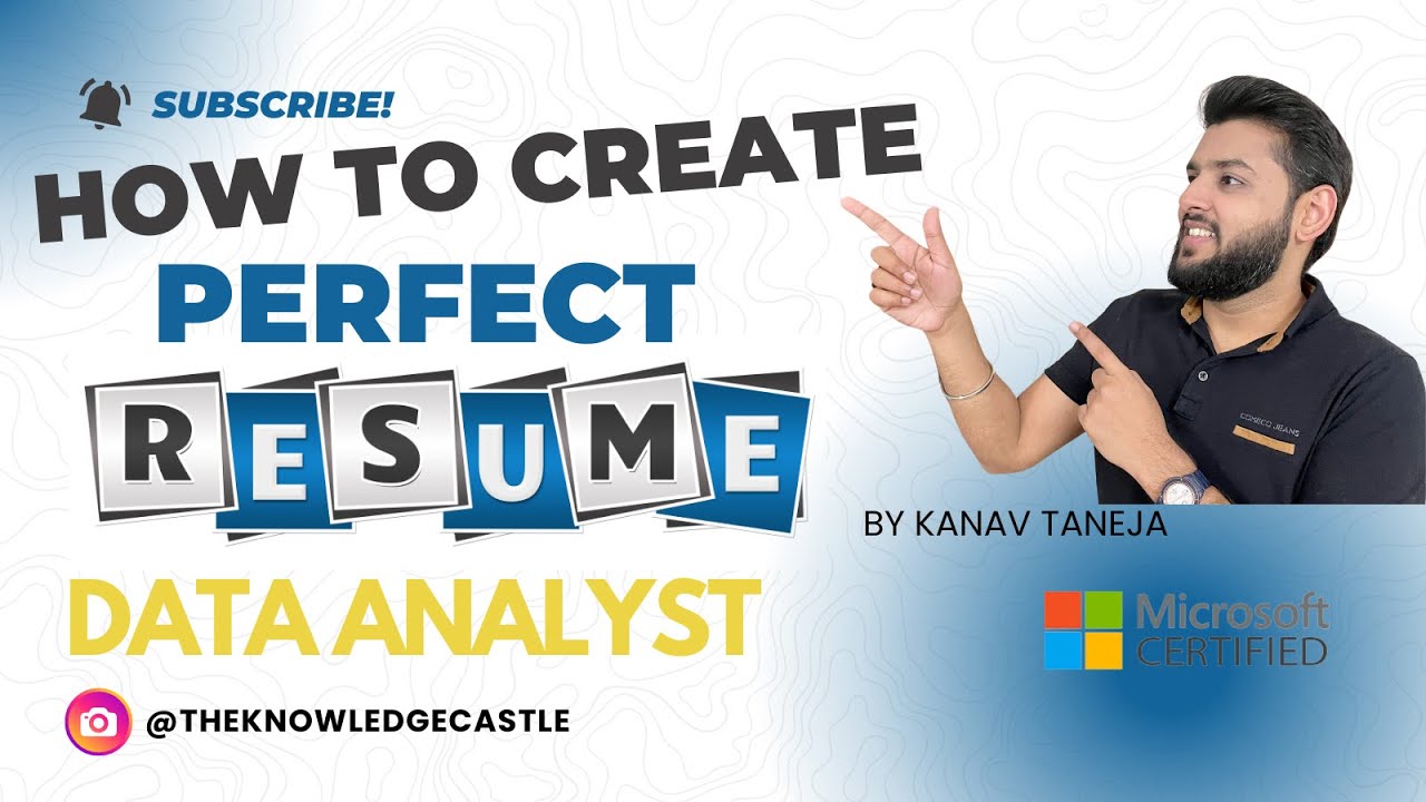 How to Create the Perfect Data Analyst Resume | 100% ATS friendly ...