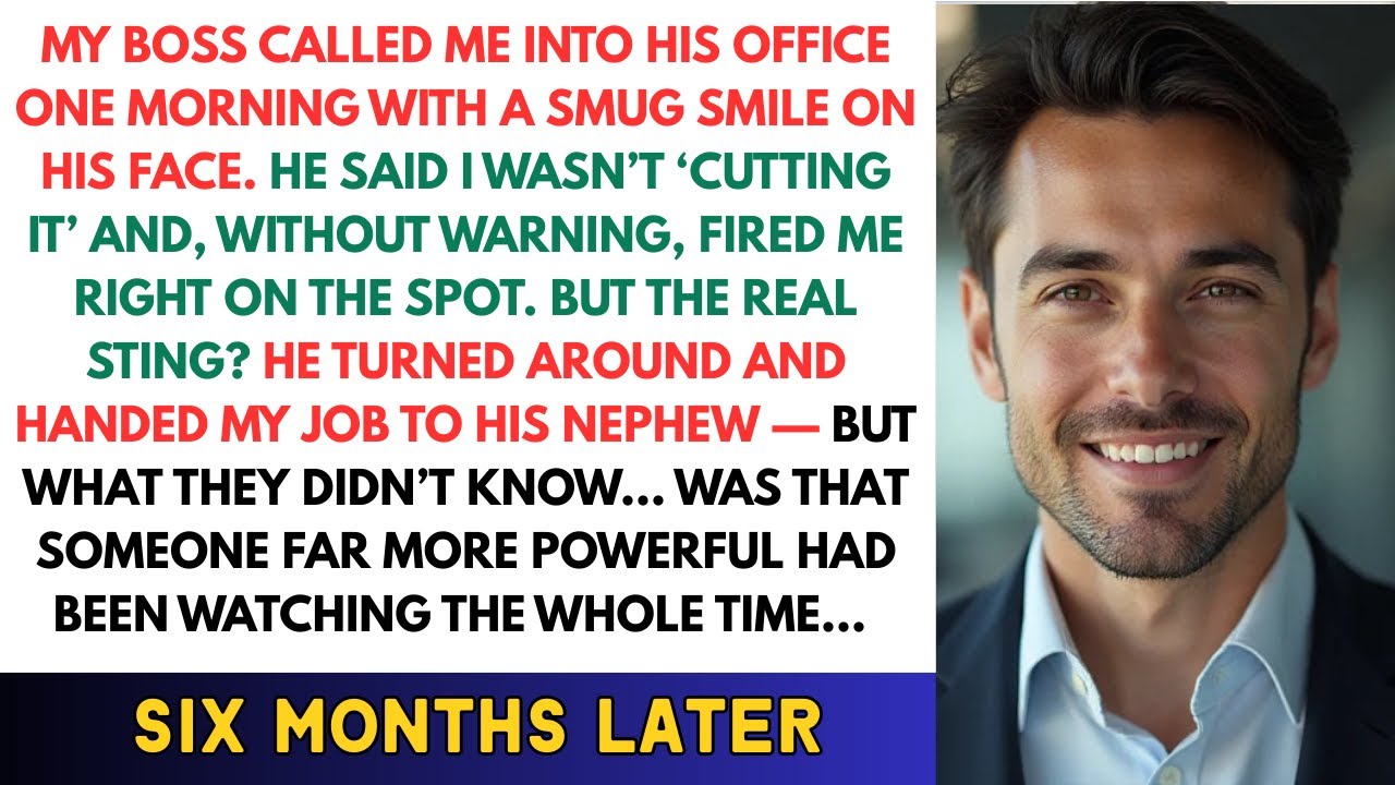 My Boss Called Me Into His Office One Morning With A Smug Smile On His Face And Said You Are Fired..