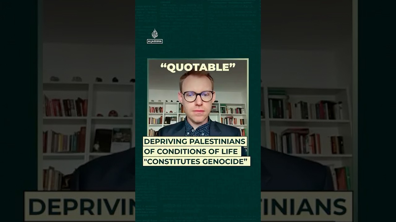 إن حرمان الفلسطينيين من ظروف الحياة "يشكل إبادة جماعية".
