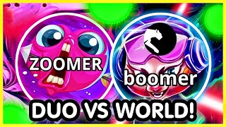 THE UNSTOPPABLE DUO! Agar.io Mobile Macro Server Takeover!