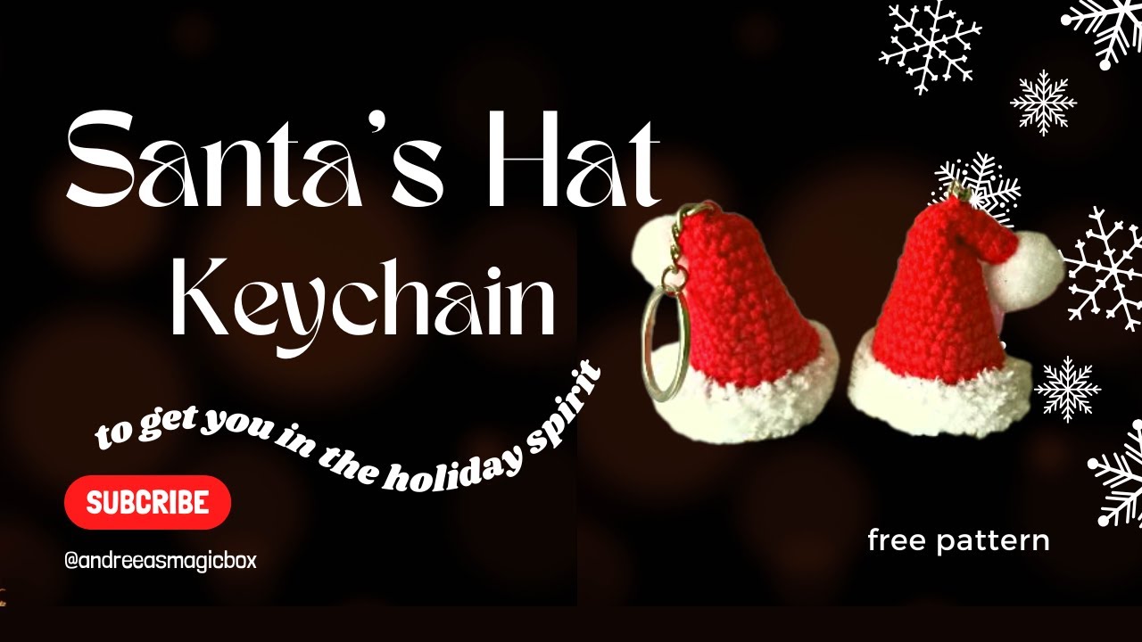Amigurumi Christmas - Santa's Hat keychain - YouTube
