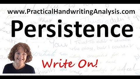 Personality from Handwriting Signature – Persistence (Graphology)