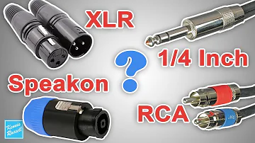 The main Audio Cables are 1/4 inch, XLR, RCA, Speakon and even MIDI. They can be used to connect guitars, keyboards, microphones, speakers, and more.