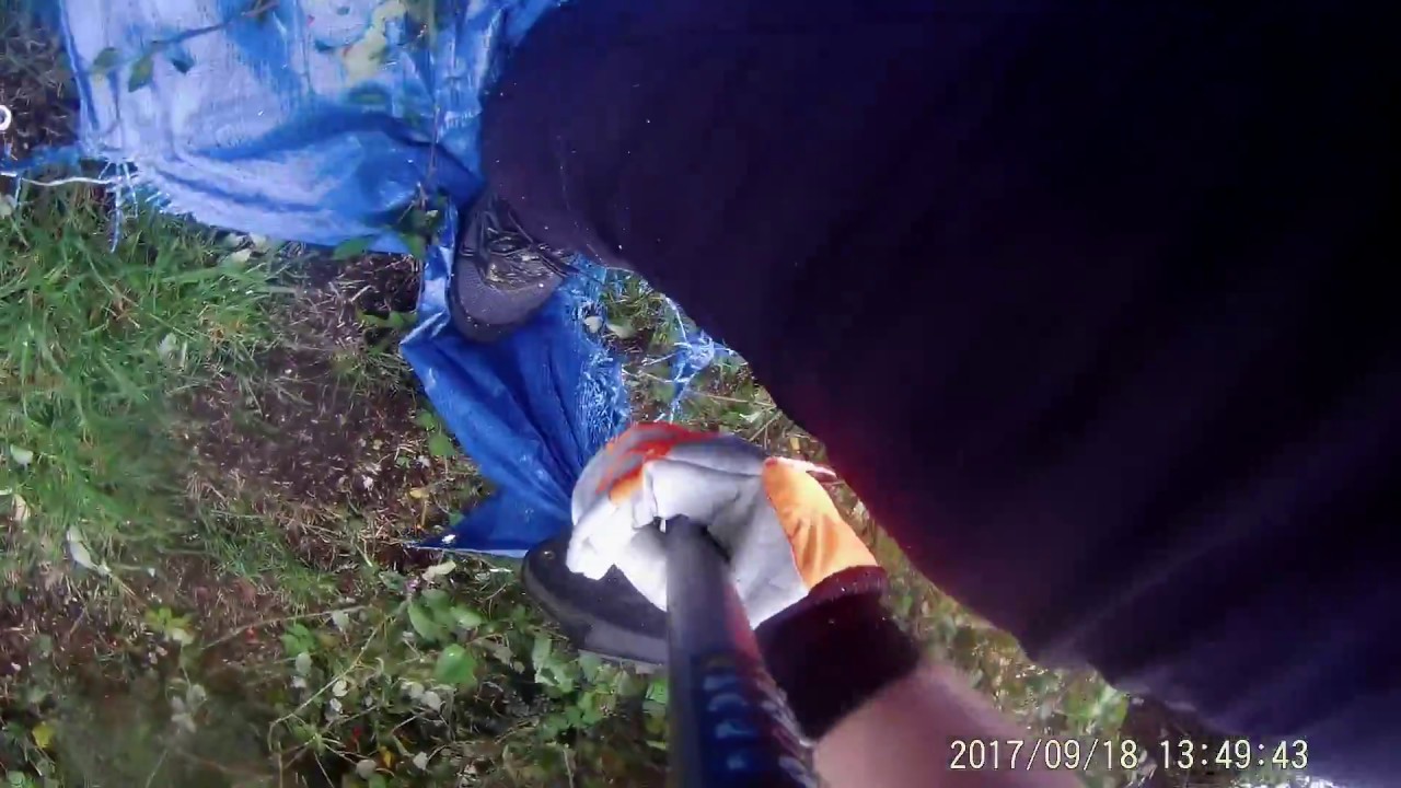Brush cutter accident with slowmo YouTube