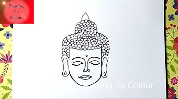 Lord Buddha Drawing Step by Step | How To Draw Gautam Buddha Face | Buddha Drawing Simple