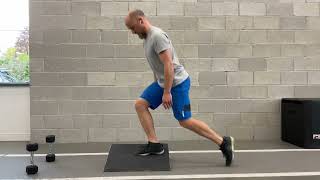 Ankle eversion, split squat isometric hold