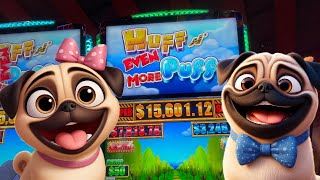 We Got the WOLF to HOWL for US! Huff N' Even More Puff Slot Machine | Gambling Pugs